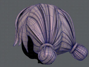 3d hair style for girl v22 3D Model