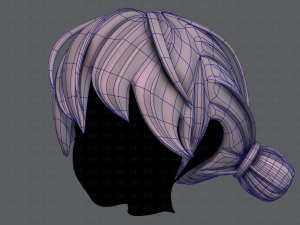 3d hair style for girl v22 Modelo 3D