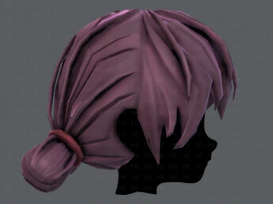 3d hair style for girl v22 3D Model