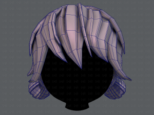 3d hair style for girl v22 Modelo 3D