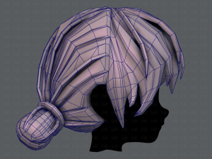 3d hair style for girl v22 Modelo 3D