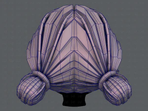 3d hair style for girl v22 3D Model