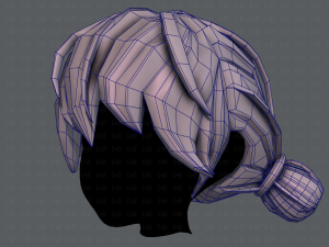 3d hair style for girl v22 Modelo 3D