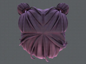3d hair style for girl v22 3D Model