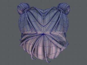 3d hair style for girl v22 Modelo 3D