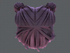 3d hair style for girl v22 3D Model