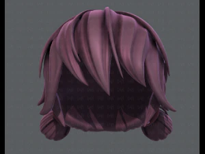 3d hair style for girl v22 3D Model