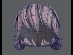 3d hair style for girl v22 3D Model