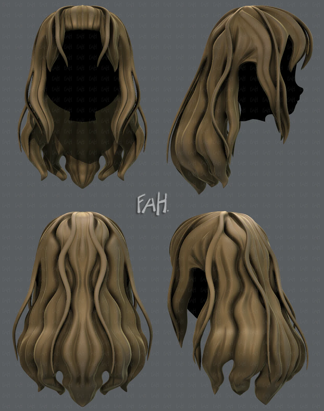 3d hair style for girl v23 3D Model .c4d .max .obj .3ds .fbx .stl .blend 