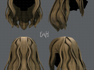 3d hair style for girl v23 3D मॉडल