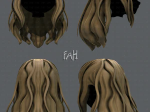 Acconciatura 3d per ragazza v23 Modello 3D