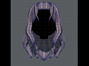 3d hair style for girl v23 3D Model