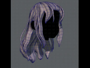 3d hair style for girl v23 3D Model