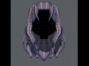 3d hair style for girl v23 3D Model