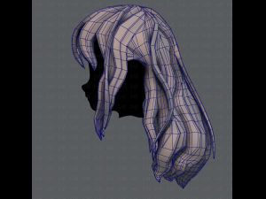 3d hair style for girl v23 3D Model