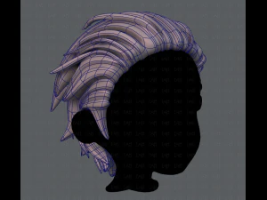 3d hair style for boy v23 3D Model