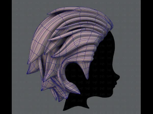 3d hair style for boy v23 3D Model