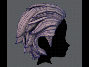 3d hair style for boy v23 3D Model