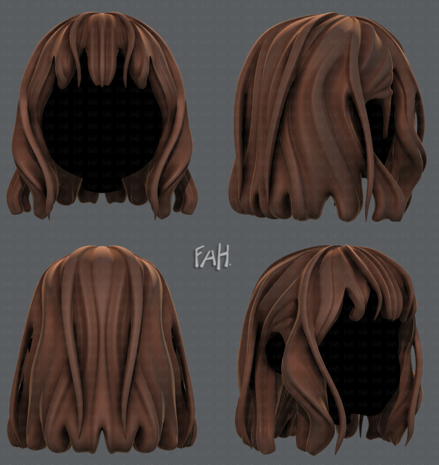 3d hair style for girl v24 Model 3D .c4d .max .obj .3ds .fbx .stl .blend 