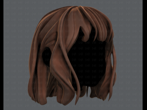 3d hair style for girl v24 Model 3D