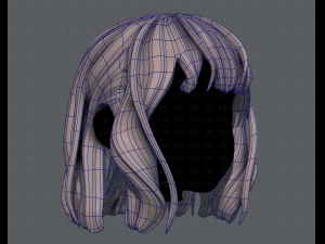 3d hair style for girl v24 Model 3D