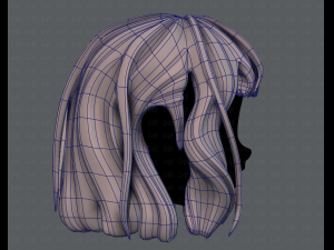 3d hair style for girl v24 Model 3D