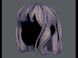 3d hair style for girl v24 Model 3D
