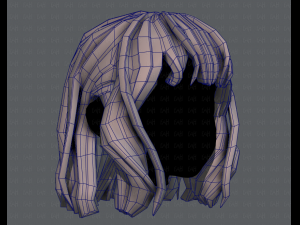 3d hair style for girl v24 Model 3D