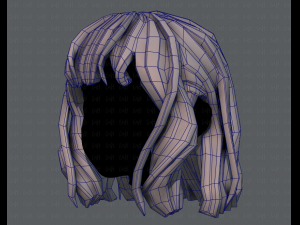 3d hair style for girl v24 Model 3D