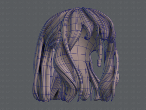 3d hair style for girl v24 Model 3D