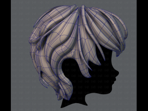 3d hair style for boy v24 Model 3D