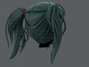 3d hair style for girl v25 3D Model