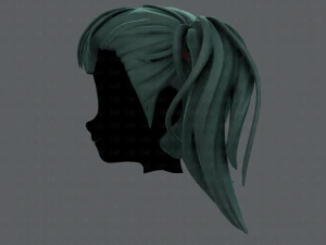 3d hair style for girl v25 3D Model