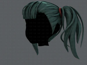 3d hair style for girl v25 3D Model