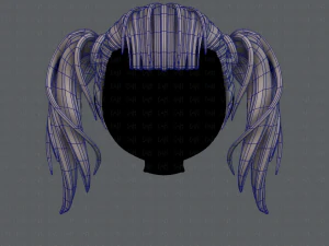 3d hair style for girl v25 3D Model