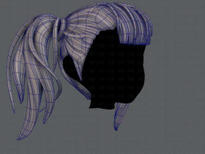 3d hair style for girl v25 3D Model