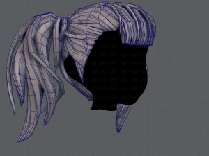 3d hair style for girl v25 3D Model