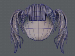 3d hair style for girl v25 3Dモデル