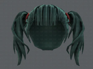 3d hair style for girl v25 3D Model