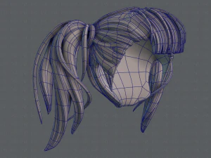 3d hair style for girl v25 3D Model