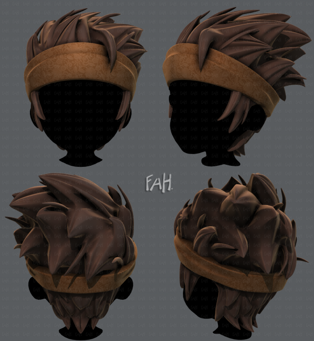 3d hair style for boy v25 Modelo 3D .c4d .max .obj .3ds .fbx .stl .blend