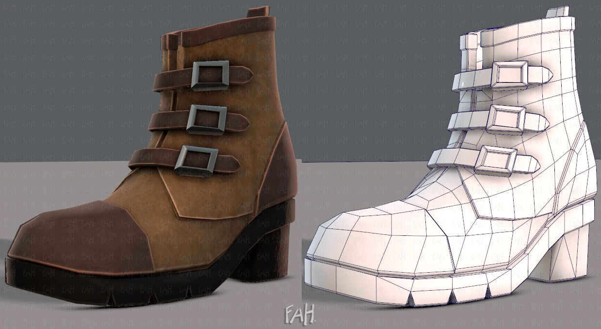 shoes cartoonv03 3D Model .c4d .max .obj .3ds .fbx .stl .blend 