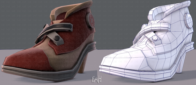 shoes cartoonv07 3D Model .c4d .max .obj .3ds .fbx .stl .blend 