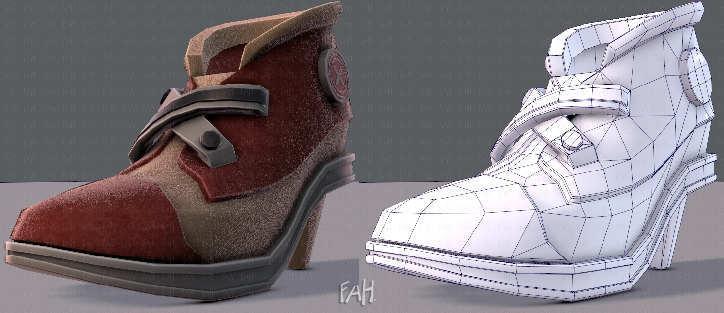 shoes cartoonv07 3D Model .c4d .max .obj .3ds .fbx .stl .blend