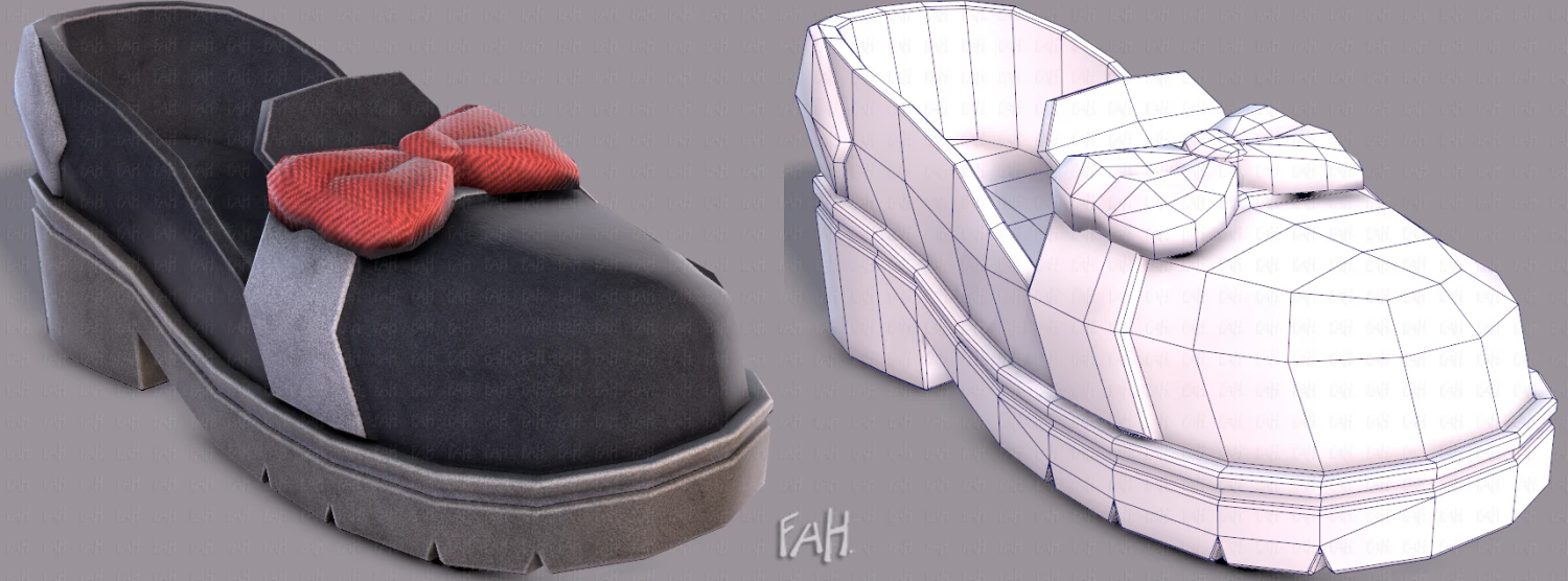 shoes cartoonv08 3D Model .c4d .max .obj .3ds .fbx .stl .blend