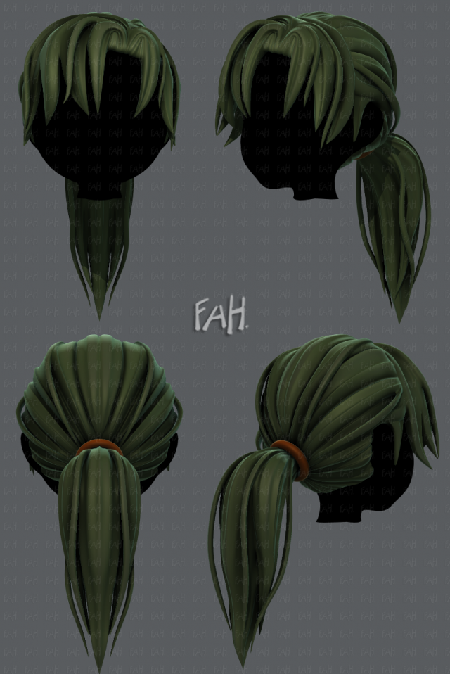 3d hair style for girl v26 Model 3D .c4d .max .obj .3ds .fbx .stl .blend 