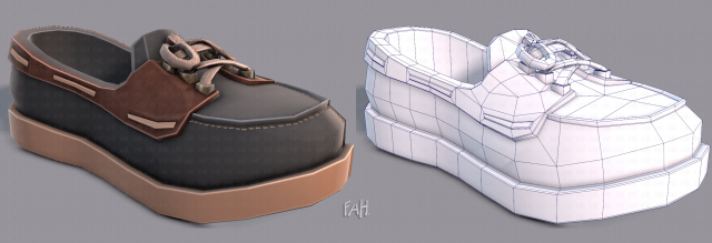 3d shoes cartoonv09 3D Model .c4d .max .obj .3ds .fbx .stl .blend 