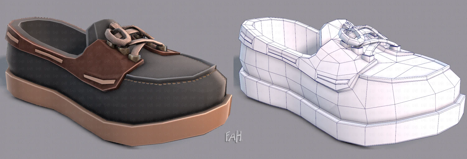 3d shoes cartoonv09 3D Model .c4d .max .obj .3ds .fbx .stl .blend