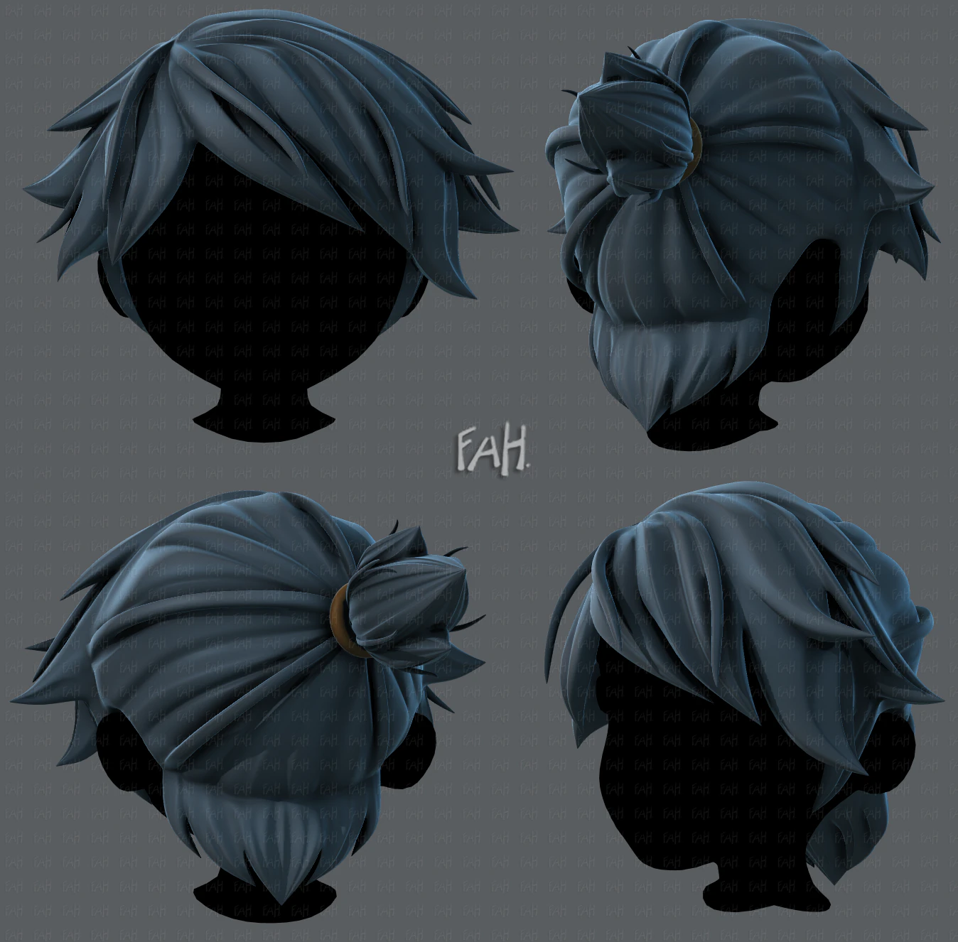 3d hair style for boy v26 3D Model .c4d .max .obj .3ds .fbx .stl .blend 