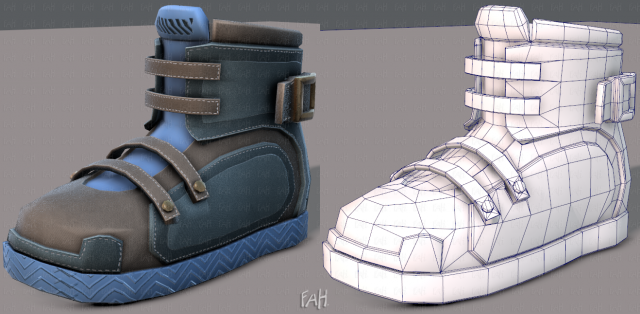 shoes cartoonv11 Model 3D .c4d .max .obj .3ds .fbx .stl .blend 